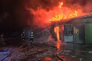 13.01.2025. Suchowola. Pożar / Fot. Straż Pożarna