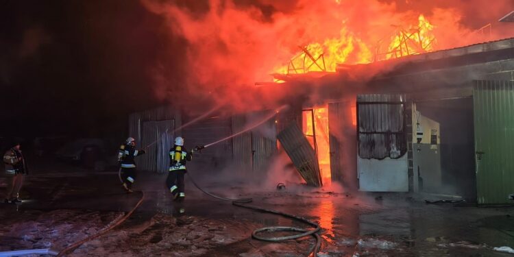 13.01.2025. Suchowola. Pożar / Fot. Straż Pożarna