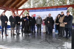 11.01.2025. Micigózd. Rozpoczęcie budowy hali sportowej przy Zespole Oświatowych Placówek Integracyjnych w Micigoździe / Fot. Wiktor Taszłow - Radio Kielce