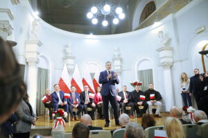 12.01.2025. Busko Zdrój. Spotkanie Karola Nawrockiego z mieszkańcami / Fot. Wiktor Taszłow - Radio Kielce