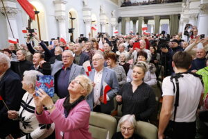 12.01.2025. Busko Zdrój. Spotkanie Karola Nawrockiego z mieszkańcami / Fot. Wiktor Taszłow - Radio Kielce