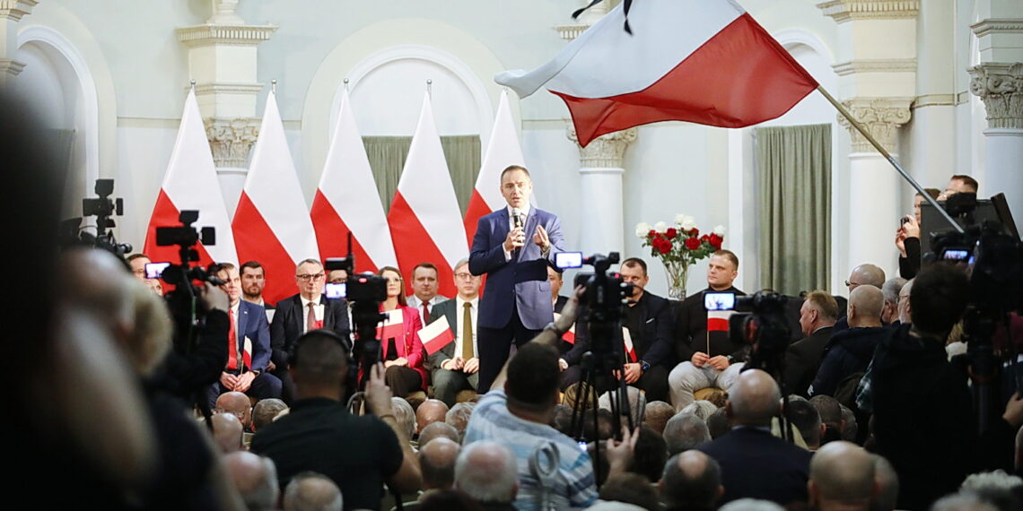 12.01.2025. Busko Zdrój. Spotkanie Karola Nawrockiego z mieszkańcami / Fot. Wiktor Taszłow - Radio Kielce