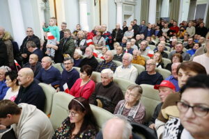 12.01.2025. Busko Zdrój. Spotkanie Karola Nawrockiego z mieszkańcami / Fot. Wiktor Taszłow - Radio Kielce