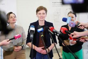 14.01.2025. Kielce. Konferencja dotycząca ferii zimowych. Na zdjęciu: Agata Wojda, prezydent Kielc / Fot. Wiktor Taszłow - Radio Kielce