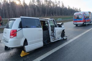 27.01.2025. Skarżysko-Kamienna. Trasa S7. Śmiertelny wypadek / Fot. mł. bryg. Daniel Kiełek - Straż Pożarna