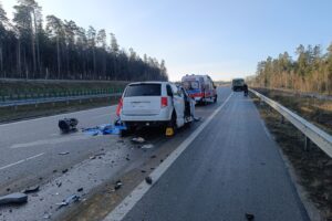 27.01.2025. Skarżysko-Kamienna. Trasa S7. Śmiertelny wypadek / Fot. mł. bryg. Daniel Kiełek - Straż Pożarna