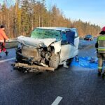 27.01.2025. Skarżysko-Kamienna. Trasa S7. Śmiertelny wypadek / Fot. mł. bryg. Daniel Kiełek - Straż Pożarna