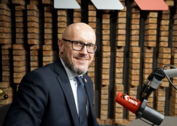 10.01.2025. Radio Kielce. Rozmowa Dnia. Na zdjęciu: Arkadiusz Bogucki - prezydent Skarżyska-Kamiennej / Fot. Piotr Kwaśniewski - Radio Kielce