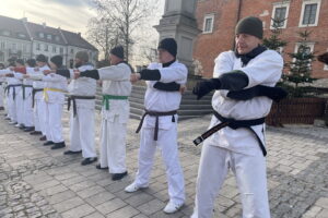 01.01.2025. Sandomierz. Noworoczny trening karate. / Fot. / Grażyna Szlęzak - Radio Kielce