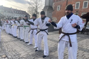 01.01.2025. Sandomierz. Noworoczny trening karate. / Fot. / Grażyna Szlęzak - Radio Kielce