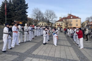 01.01.2025. Sandomierz. Noworoczny trening karate. / Fot. / Grażyna Szlęzak - Radio Kielce