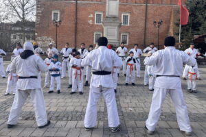 01.01.2025. Sandomierz. Noworoczny trening karate. / Fot. / Grażyna Szlęzak - Radio Kielce