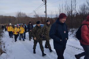 25.01.2025. Marsz Szlakiem Powstańców Styczniowych z Wiązownicy Kolonii do Rytwian / Fot. Grażyna Szlęzak - Radio Kielce