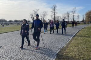 26.01.2025. Sandomierz. marszu nordic walking pod hasłem „Policz się z cukrzycą” / Fot. Grażyna Szlęzak - Radio Kielce