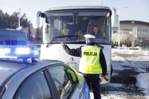 17.01.2025. Kielce. Kontrola autokarów / Fot. Jarosław Kubalski - Radio Kielce