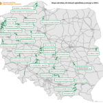 Mapa odcinków dróg, dla których GDDKiA ogłosiła przetargi w 2024 roku / źródło: GDDKiA