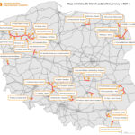 Mapa odcinków dróg, dla których GDDKiA podpisała umowy w 2024 roku / źródło: GDDKiA