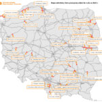 Mapa odcinków dróg, które GDDKiA planuje oddać do ruchu w 2025 roku / źródło: GDDKiA