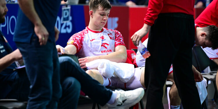 Mecz Polska - USA. Na zdjęciu: Michał Olejniczak/ Fot. Paweł Bejnarowicz / ZPRP