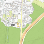 Miejsce inwestycji deweloperskiej przy ulicy Koneckiej w Kielcach (na żółto)