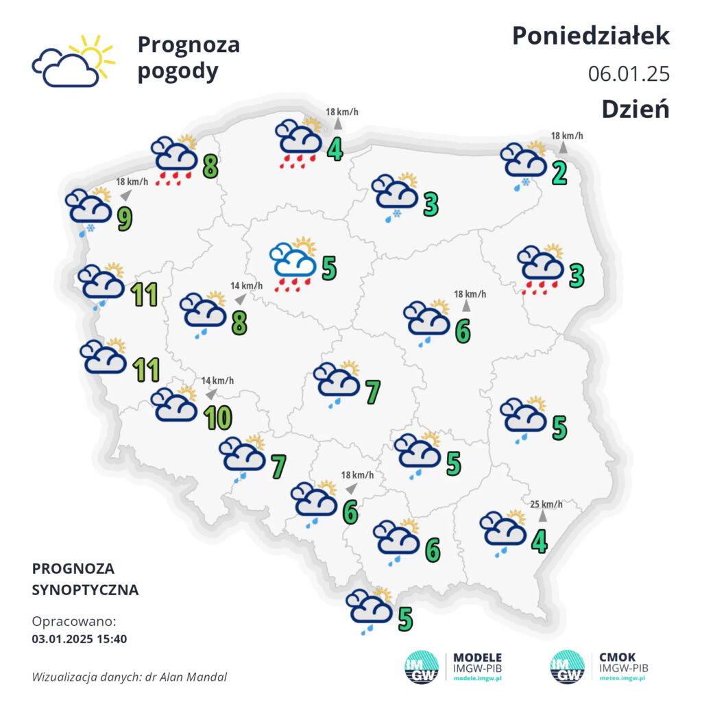 Zimno, ciepło. Śnieg, deszcz. Pogodowy zawrót głowy - Radio Kielce