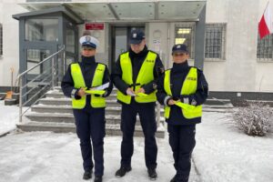 14.02.2025. Końskie. Akcja policji „Odblask na walentynki” / Fot. Magdalena Galas-Klusek – Radio Kielce