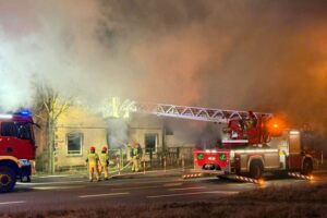 08.02.2025. Ostrowiec Świętokrzyski. Ul. Kamienna. Pożar / Fot. straż pożarna