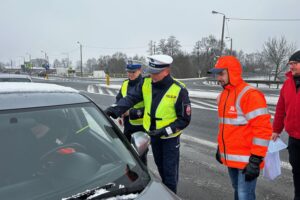 14.02.2025. Kielce. Akcja „Nie rozlewaj krwi na drodze” / Fot. Daniel Czwartosz - Radio Kielce