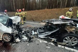 06.02.2025. Koliszowy. Wypadek / źródło: PSP Końskie