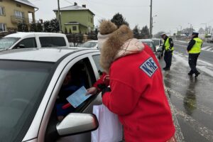 14.02.2025. Kielce. Akcja „Nie rozlewaj krwi na drodze” / Fot. Daniel Czwartosz - Radio Kielce