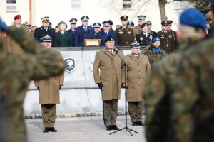 07.02.2025. Kielce. Przekazanie obowiązków na stanowisku komendanta CPdMZ / Fot. Wiktor Taszłow - Radio Kielce