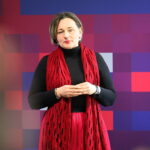 10.02.2025. Kielce. Kielecki Park Technologiczny. Podsumowanie klas patronackich w Zespole Szkół Elektrycznych w Kielcach. Na zdjęciu: Justyna Lichosik, dyrektor Kieleckiego Parku Technologicznego / Fot. Wiktor Taszłow - Radio Kielce