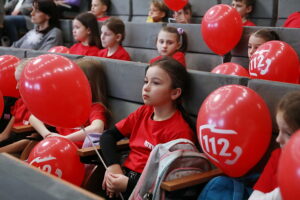 11.02.2025. Kielce. Europejski Dzień Numeru Alarmowego / Fot. Wiktor Taszłow - Radio Kielce