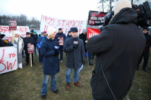 12.02.2025 Kielce. Droga Krajowa S74. Program Interwencja / Fot. Wiktor Taszłow - Radio Kielce