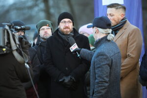 12.02.2025 Kielce. Droga Krajowa S74. Program Interwencja / Fot. Wiktor Taszłow - Radio Kielce