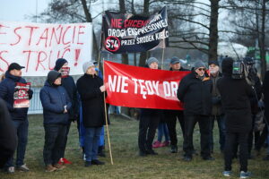 12.02.2025 Kielce. Droga Krajowa S74. Program Interwencja / Fot. Wiktor Taszłow - Radio Kielce