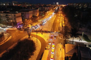 Protest przeciw trasie S74 przez Kielce. Mieszkańcy blokowali ulicę - Radio Kielce