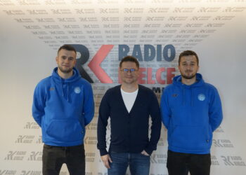 12.02.2025 Kielce. Na zdjęciu Daniel Czwartosz - Radio Kielce, Mateusz Zawadzki, Jakub Rabiej / Fot. Aleksandra Kwaśniewska - Radio Kielce