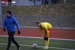 19.02.2025. Kielce. Mecz sparingowy Korona II Kielce - Spartakus - Daleszyce / Fot. Adrian Karwat - Radio Kielce