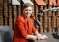 26.02.2025. Radio Kielce. Rozmowa Dnia. Na zdjęciu: Agata Wojda - prezydent Kielc / Fot. Robert Felczak - Radio Kielce