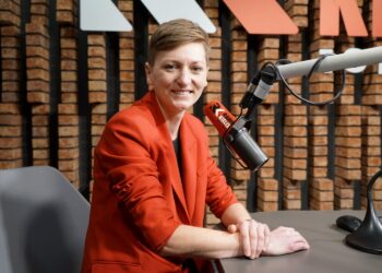 26.02.2025. Radio Kielce. Rozmowa Dnia. Na zdjęciu: Agata Wojda - prezydent Kielc / Fot. Robert Felczak - Radio Kielce