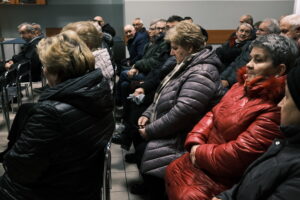 05.02.2025. Promnik. Ochotnicza Straż Pożarna. Spotkanie w sprawie fetoru dostającego się do mieszkań / Fot. Magdalena Galas-Klusek - Radio Kielce