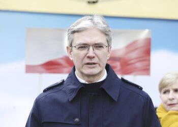 03.02.2025. Kielce. Konferencja prasowa Trzeciej Drogi. Na zdjęciu: europoseł Adam Jarubas / Fot. Jarosław Kubalski - Radio Kielce