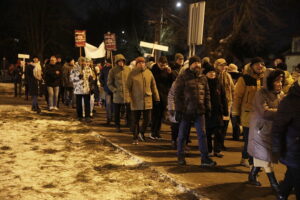 Protest przeciw trasie S74 przez Kielce. Mieszkańcy blokowali ulicę - Radio Kielce