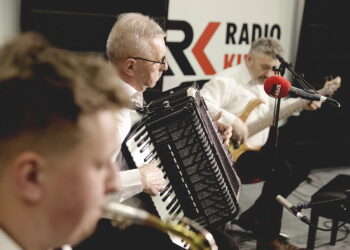 23.02.2025 Radio Kielce. Studio Gram. Kapela Małego Władzia z Sędziszowa / Fot. Jarosław Kubalski - Radio Kielce