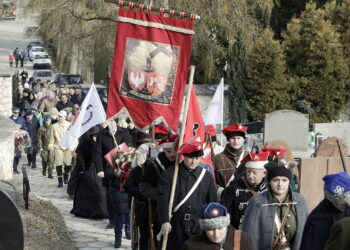 23.02.2025 Małogoszcz. Obchody 162. rocznicy Bitwy pod Małogoszczem  / Fot. Jarosław Kubalski - Radio Kielce