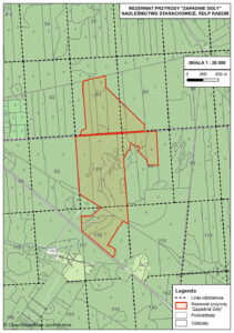 Rezerwat Zapadnie Doły - mapa