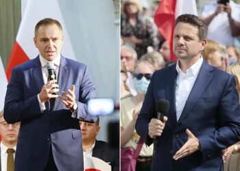 Trzaskowski w górę, Nawrocki w dół