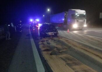 20.02.2025. Ćmińsk. Wypadek / Fot. policja