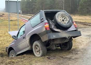 Zderzenie pojazdów na przejeździe kolejowym